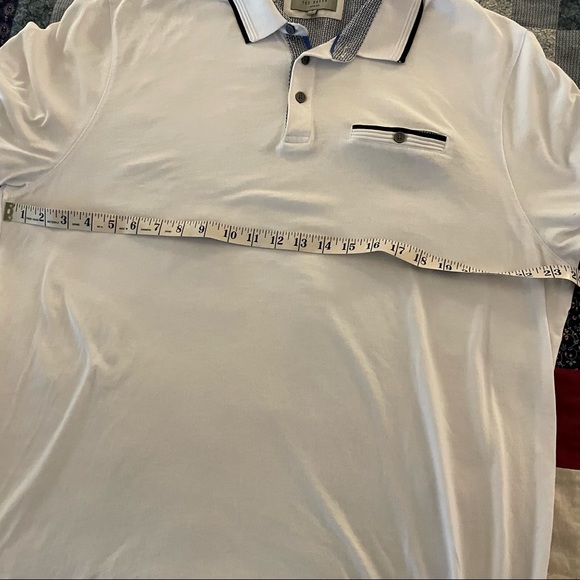 TED BAKER London White Derry Flat Knit Polo Shirt - Picture 2 of 6